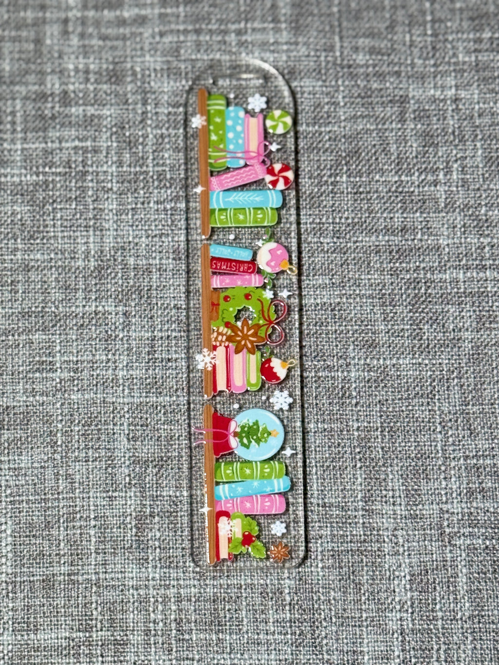 Cozy Christmas Book Nook Bookmark – Holiday Page Marker