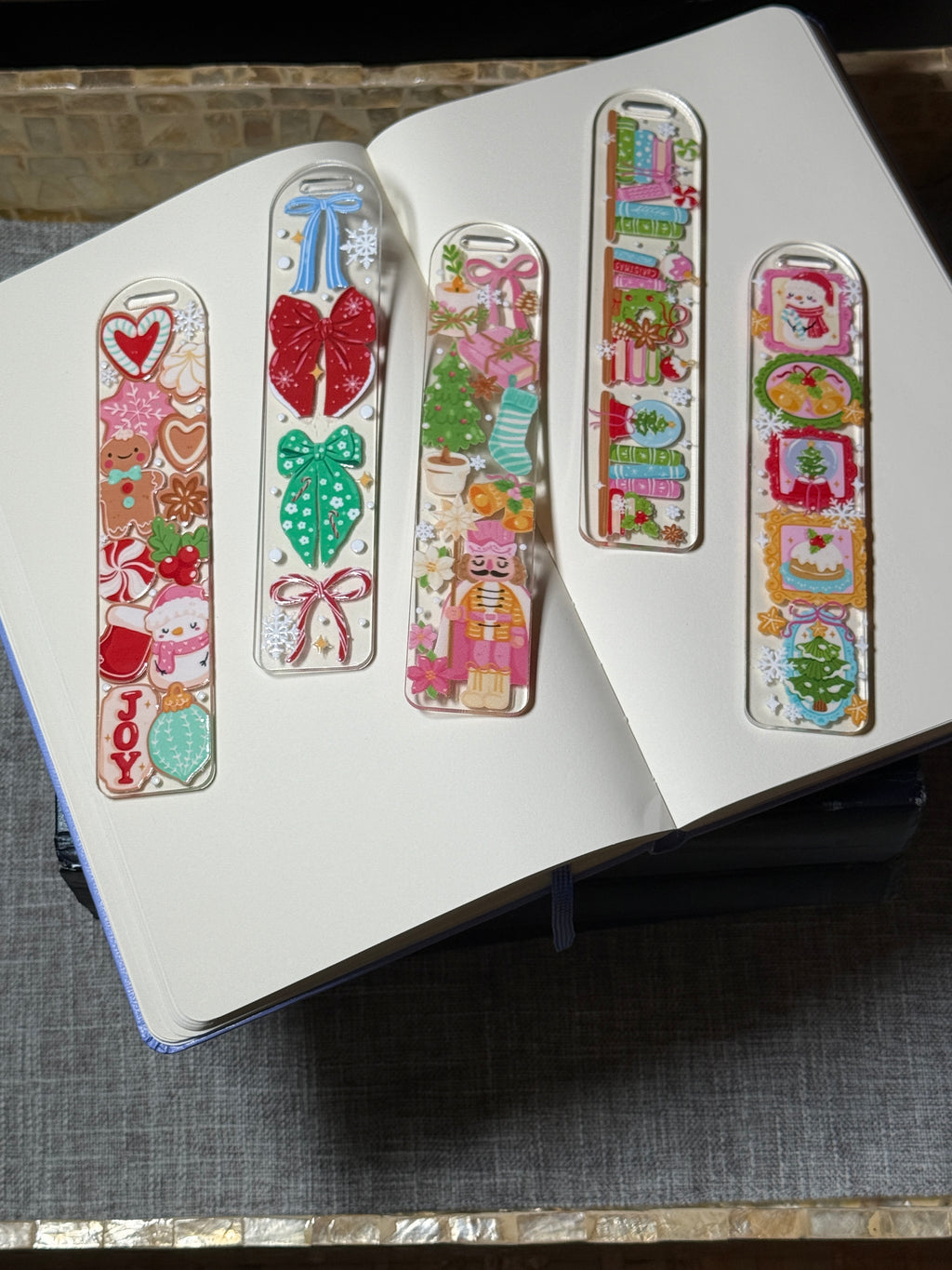 Pastel Gingerbread Joy Bookmark – Holiday Page Marker
