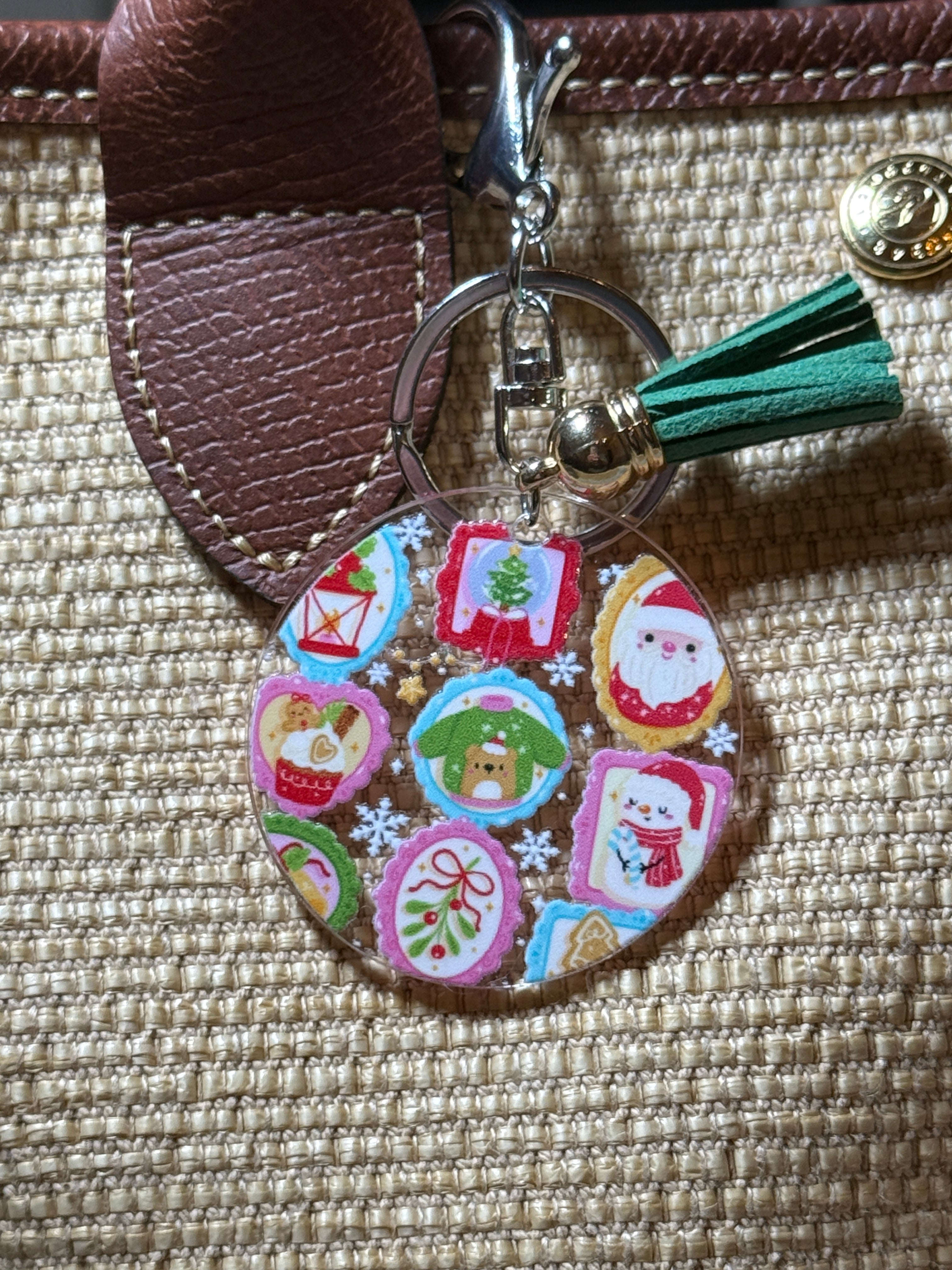 Christmas Storybook Frames Purse Charm – Christmas Bag Charm