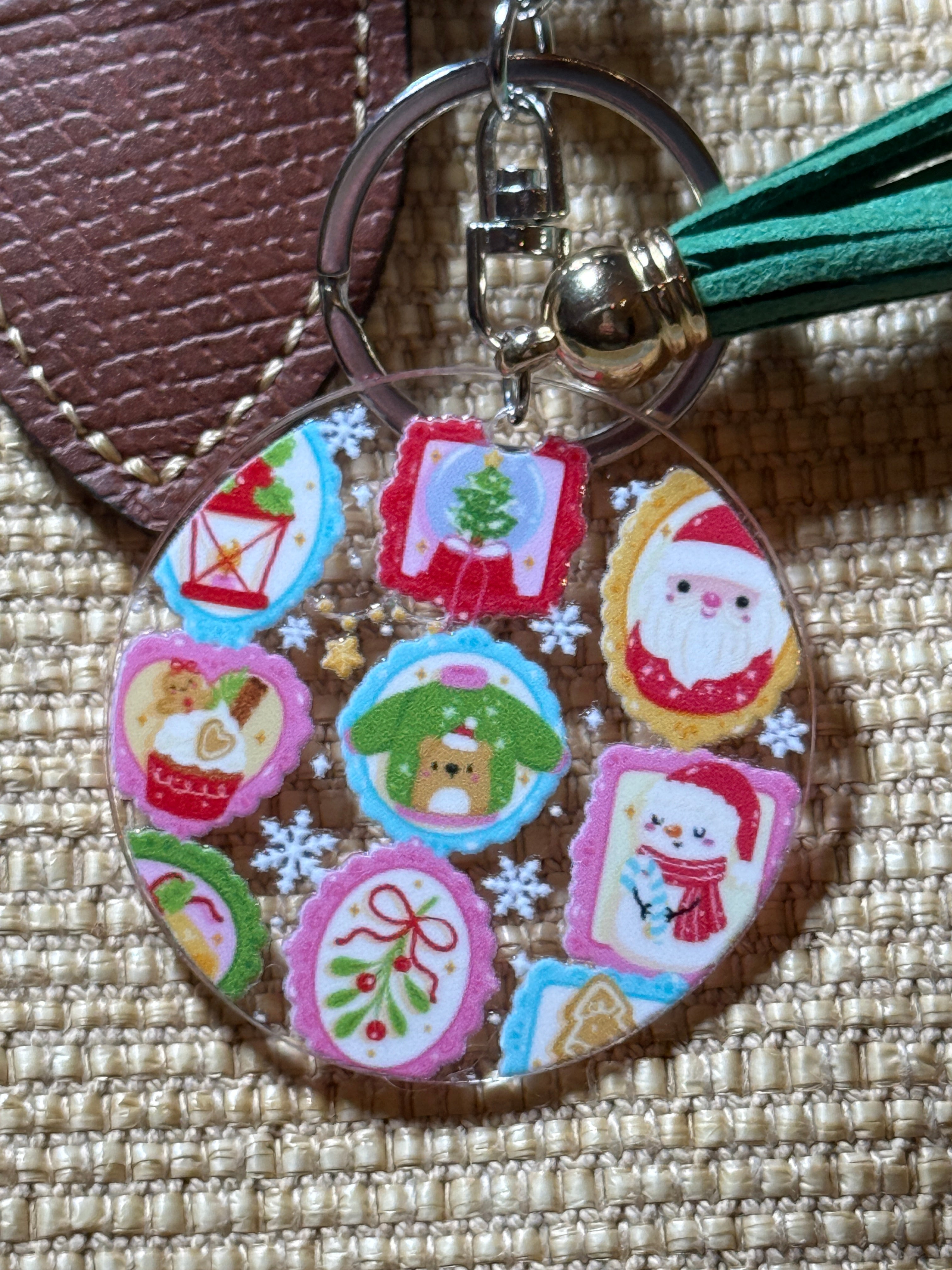 Christmas Storybook Frames Purse Charm – Christmas Bag Charm