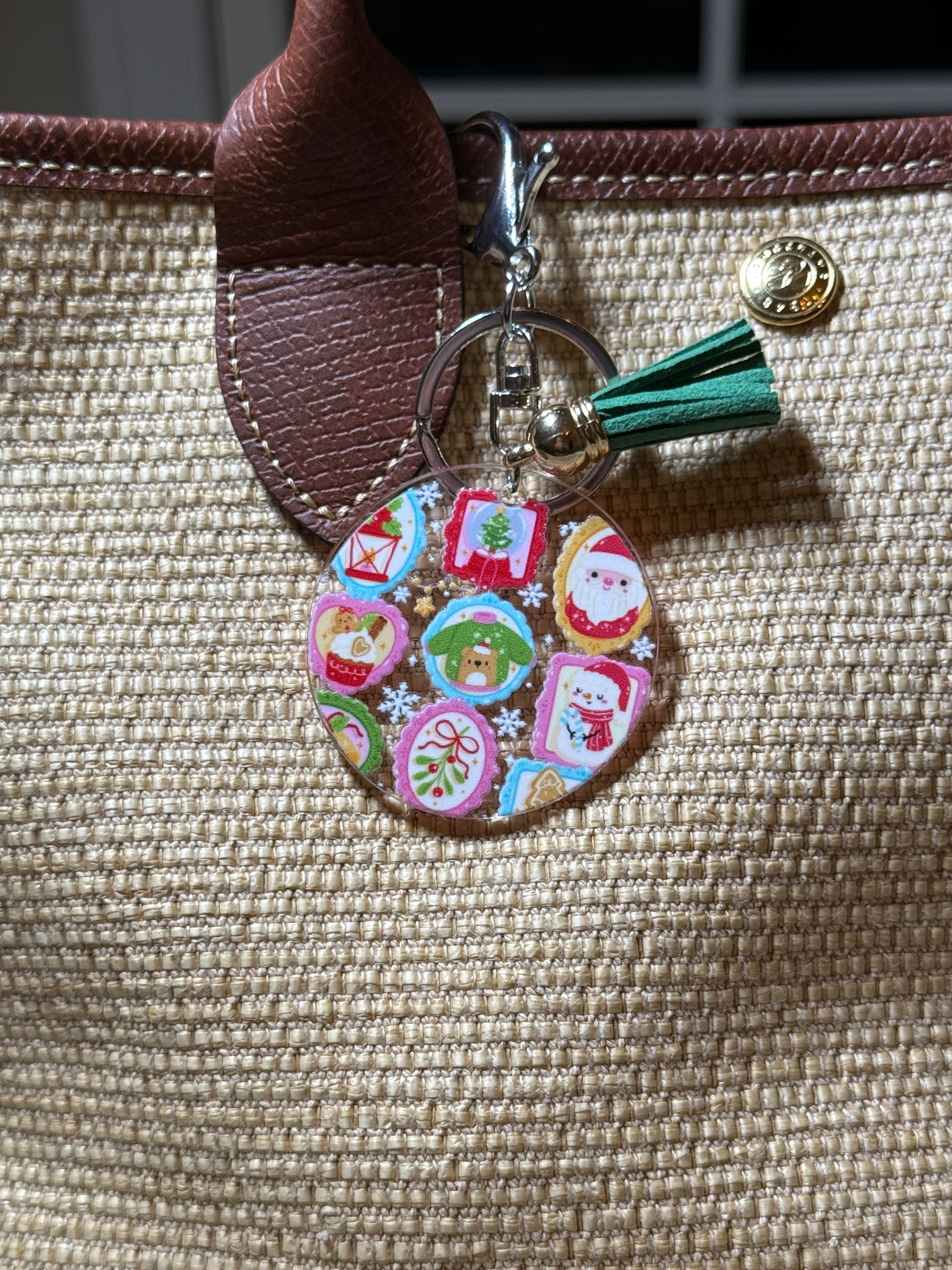 Christmas Storybook Frames Purse Charm – Christmas Bag Charm