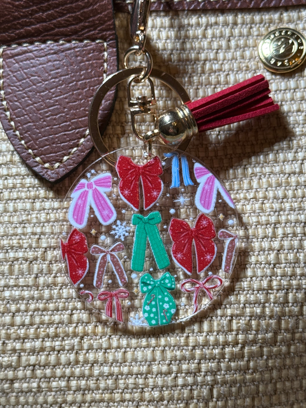 Holiday Bow Parade Purse Charm – Christmas Bag Charm