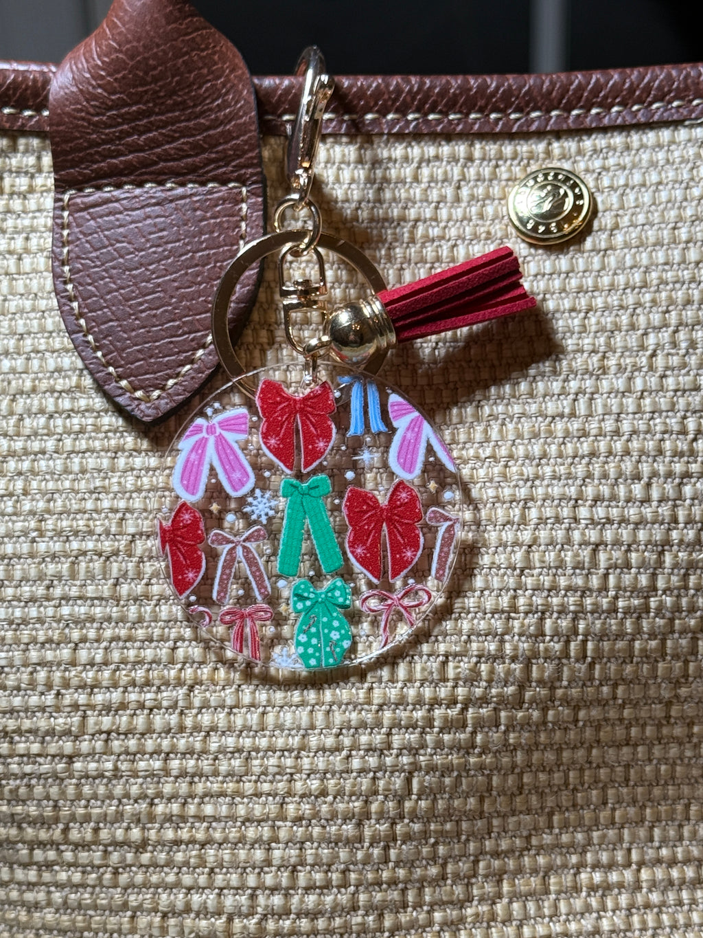 Holiday Bow Parade Purse Charm – Christmas Bag Charm
