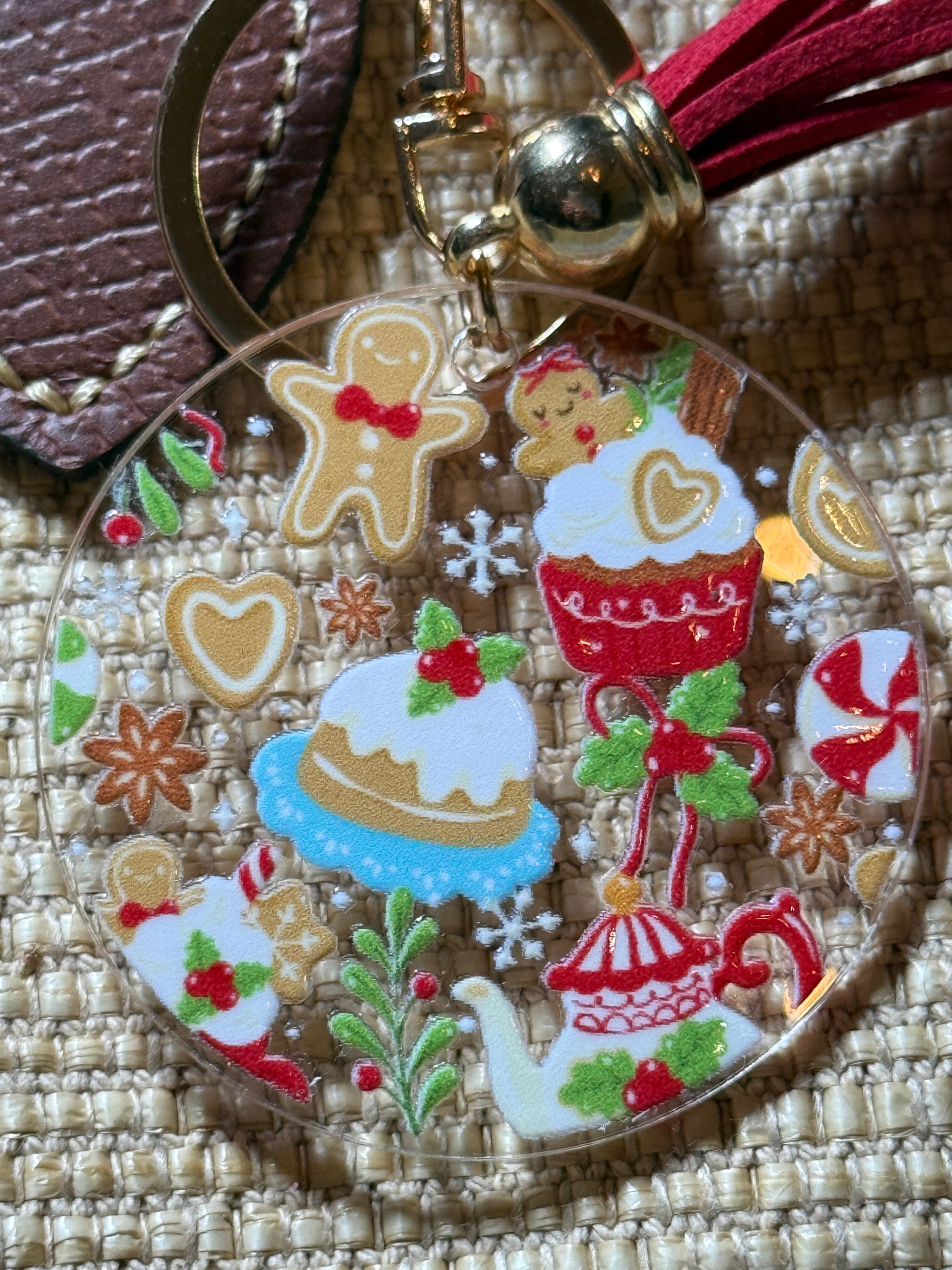 Gingerbread Cocoa Bar Purse Charm – Christmas Bag Charm